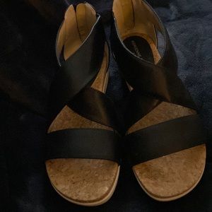 Women’s size 8.5 Adrienne Vittadini sandal . Black rubber sole .